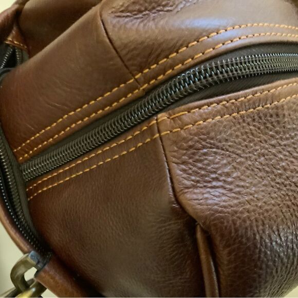 New Links and Kings Brown Leather Duffle Bag Weekender. - Picture 7 of 16